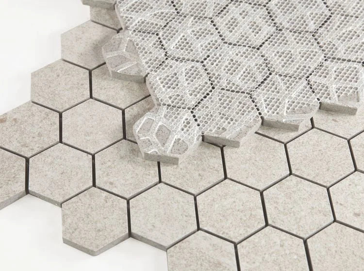 Grant Beige 2x2 Hexagon Porcelain Mosaic