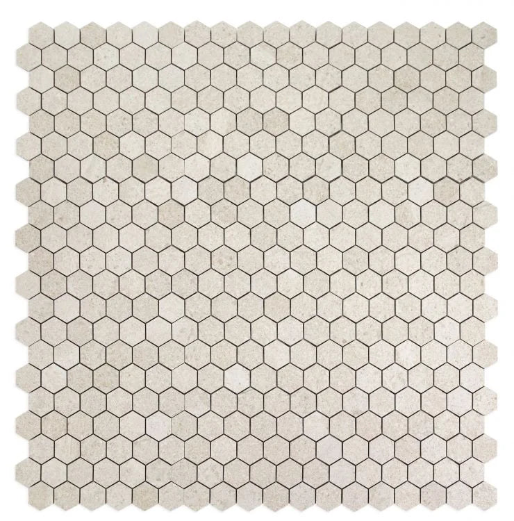 Grant Beige 2x2 Hexagon Porcelain Mosaic