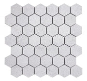 Grant Silver 2x2 Hexagon Porcelain Mosaic