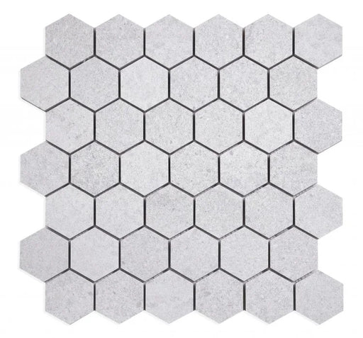 Grant Silver 2x2 Hexagon Porcelain Mosaic