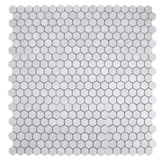 Grant Silver 2x2 Hexagon Porcelain Mosaic