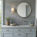 Graphite Antiqued 12x24 Limestone Tile — Bathroom vanity wall