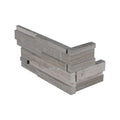 Gray Oak 3D Honed Marble 6x18 Corner Ledger Stone