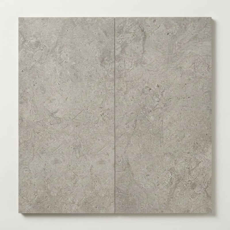 Gray Volcano Limestone Tile 12x24 Honed close-up