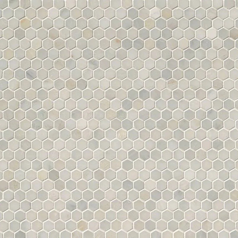 Greecian White 1 Hexagon Polished Marble Mosaic Tile