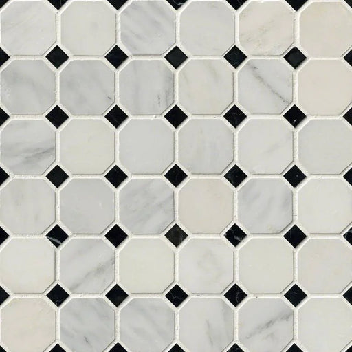 Greecian White 2x2 Octagon Polished Marble Mosaic Tile