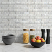 Greecian White 2x4 Polished Beveled Marble Mosaic Tile