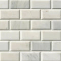 Greecian White 2x4 Polished Beveled Marble Mosaic Tile