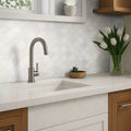 Greecian White Arabesque Polished Marble Mosaic Tile