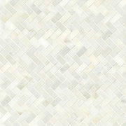 Greecian White Herringbone Polished Marble Mosaic Tile