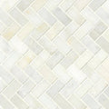 Greecian White Herringbone Polished Marble Mosaic Tile