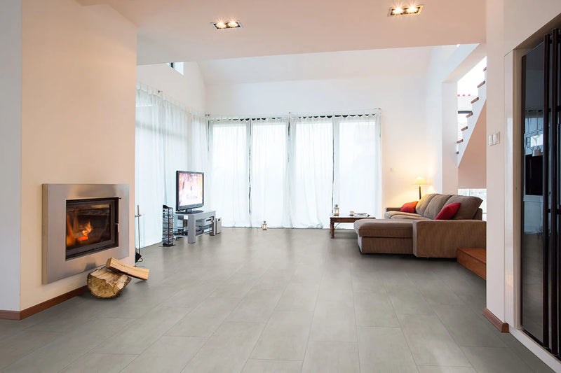 Gridscale Concrete 2x2 Matte Ceramic Mosaic Tile