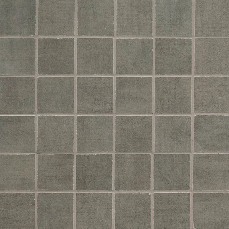 Gridscale Concrete 2x2 Matte Ceramic Mosaic Tile
