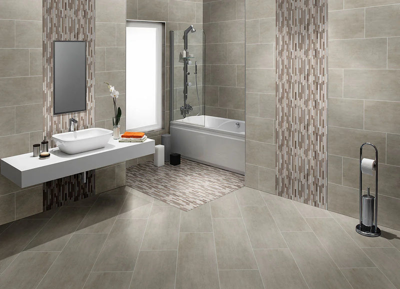 Gridscale Concrete 12x24 Matte Ceramic Tile