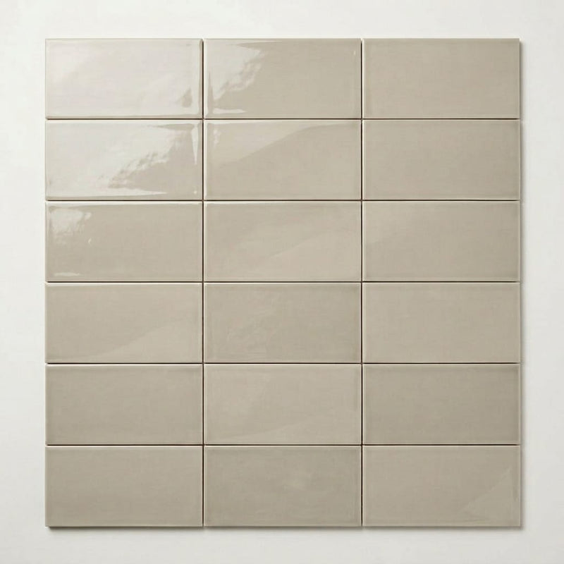 H Line Pumice Glossy 3x6 Ceramic Tile close-up