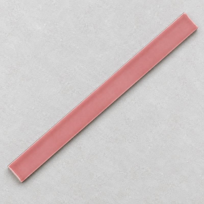 Half Baked Cotton Candy Kisses 5.75x0.5 pink glazed edge liner trim displayed diagonally on a light gray background.