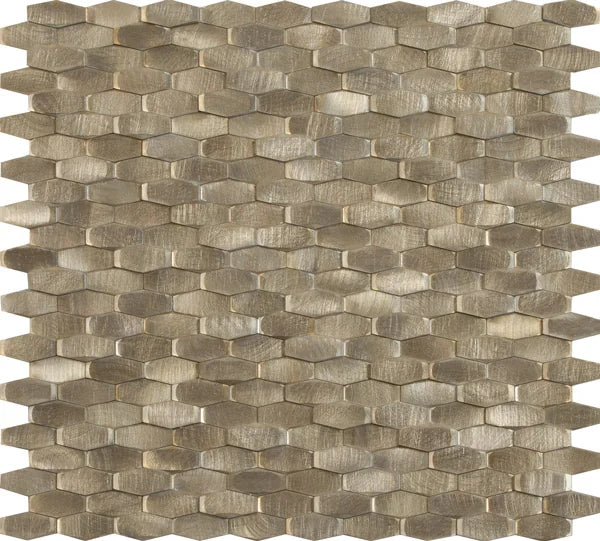 Halley Gold 11.18x11.81 Glass Mosaic