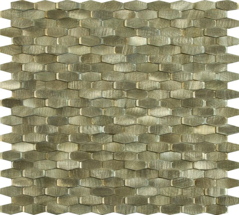 Halley Gold 11.18x11.81 Glass Mosaic