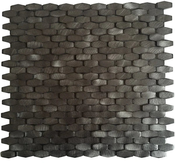 Halley Gunmetal 11.18x11.81 Matte Glass Mosaic