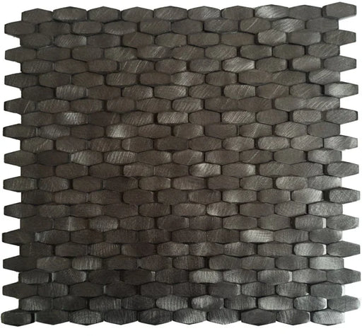 Halley Gunmetal 11.18x11.81 Matte Glass Mosaic