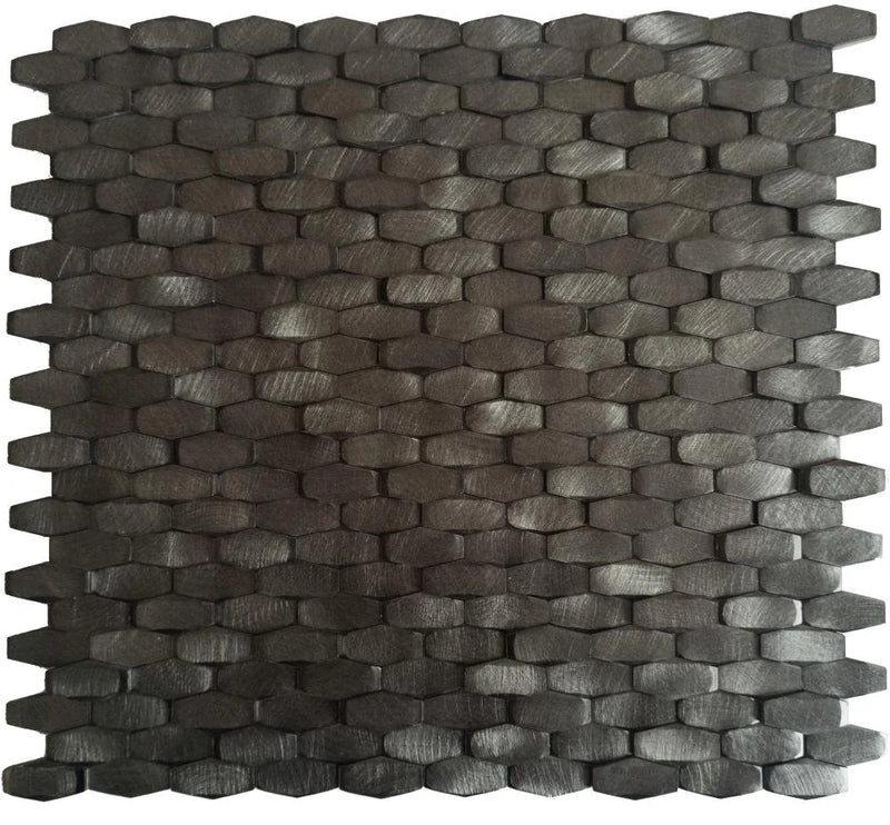 Halley Gunmetal 11.18x11.81 Matte Glass Mosaic