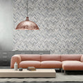 Harlow Chevron Pattern Glass Stone Blend Mosaic Tile