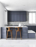 Harlow Cube Pattern Glass Stone Blend Mosaic Tile