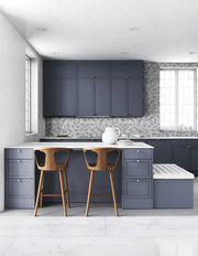 Harlow Cube Pattern Glass Stone Blend Mosaic Tile