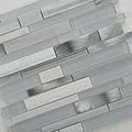 Harlow Interlocking Pattern Glass Metal Blend Mosaic Tile