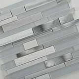 Harlow Interlocking Pattern Glass Metal Blend Mosaic Tile