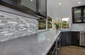 Harlow Interlocking Pattern Glass Metal Blend Mosaic Tile