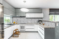 Harlow Picket Pattern Glass Stone Metal Blend Mosaic Tile