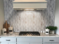 Harlow Picket Pattern Glass Stone Metal Blend Mosaic Tile