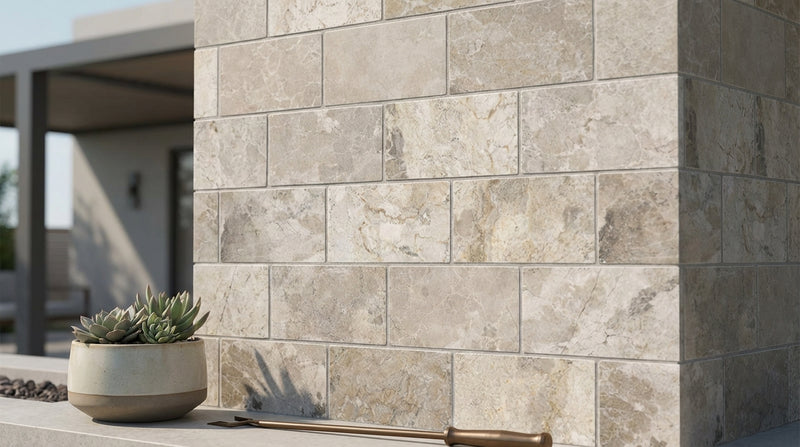 Atlantic Gray Marble 2x4 Polished/Honed Mosaic