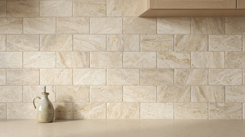 Valencia Travertine 3x6 Tumbled Travertine Tile