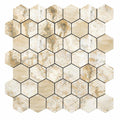 Latravonya Travertine 2x2 Filled & Honed Travertine Hexagon Mosaic
