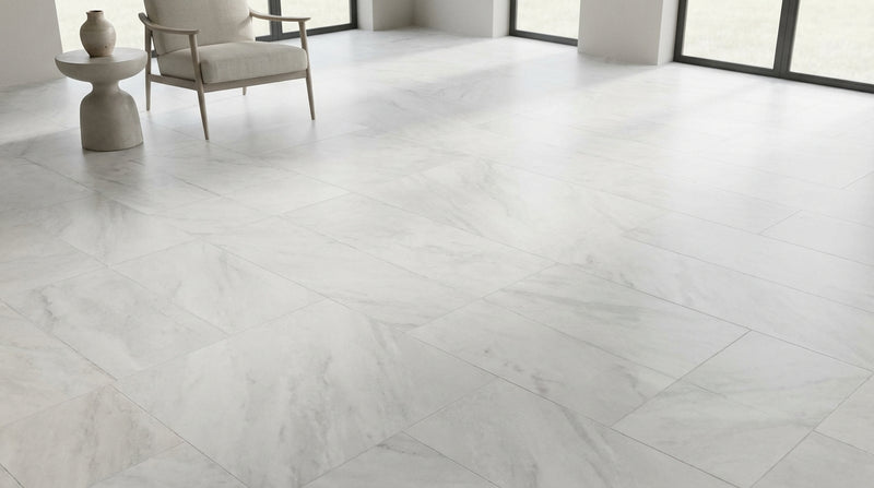 Oriental White (Asian Statuary) Oriental White Marble 4x12 Polished / Honed Tile