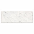 Oriental White (Asian Statuary) Marble 4x12 Honed Tile