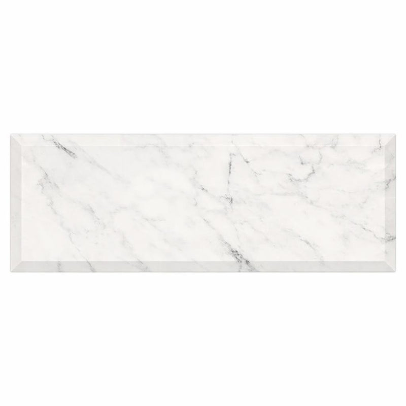 Oriental White (Asian Statuary) Oriental White Marble 4x12 Polished / Honed Tile