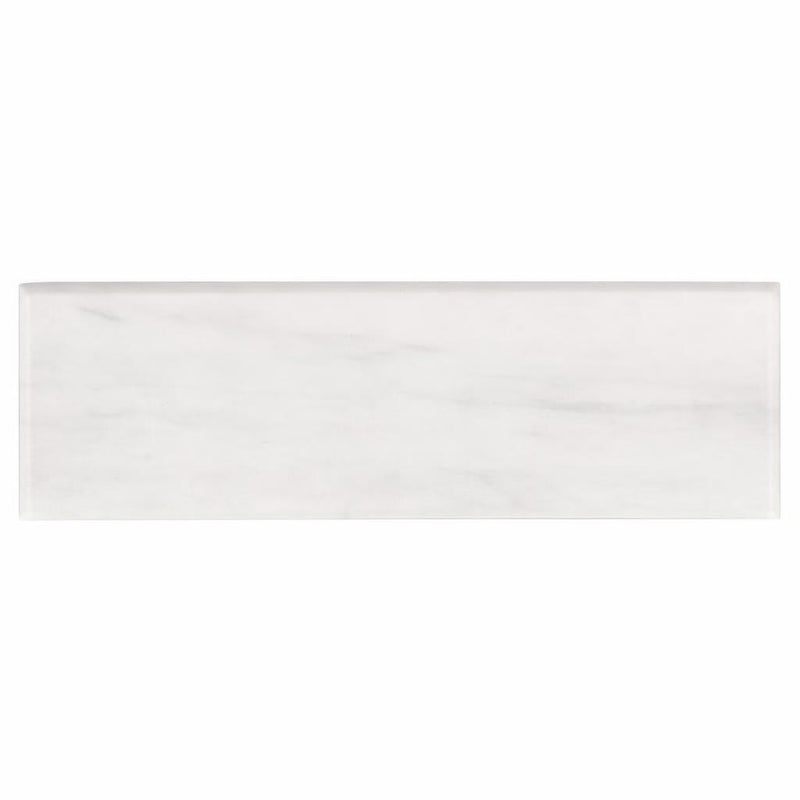 Oriental White (Asian Statuary) Oriental White Marble 4x12 Polished / Honed Tile