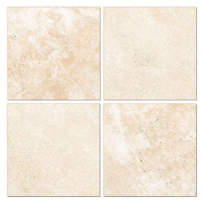 Durango / Paredon (Mexican) - Cross Cut Durango Travertine 6x6 Filled & Honed Travertine Tile
