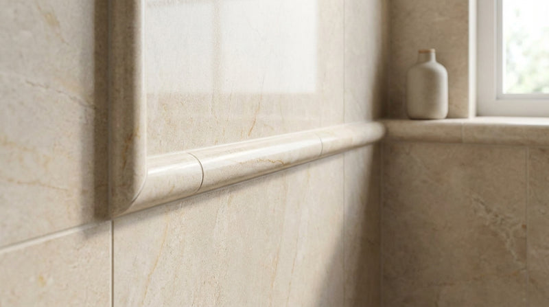 Crema Marfil (Spanish) Crema Marfil Marble 1x12 Cream Polished / Honed Tile Quarter-Round Trim