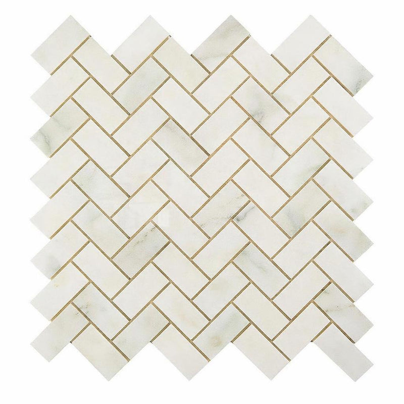 Calacatta Oliva Marble 1x2 Honed Brick Joint Mosaic Brick Mosaic