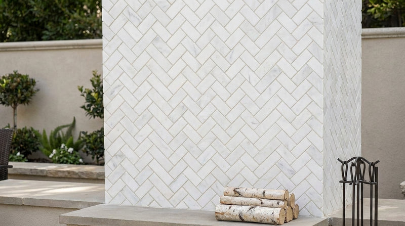 Calacatta Oliva Marble 1x2 Honed Brick Joint Mosaic Brick Mosaic