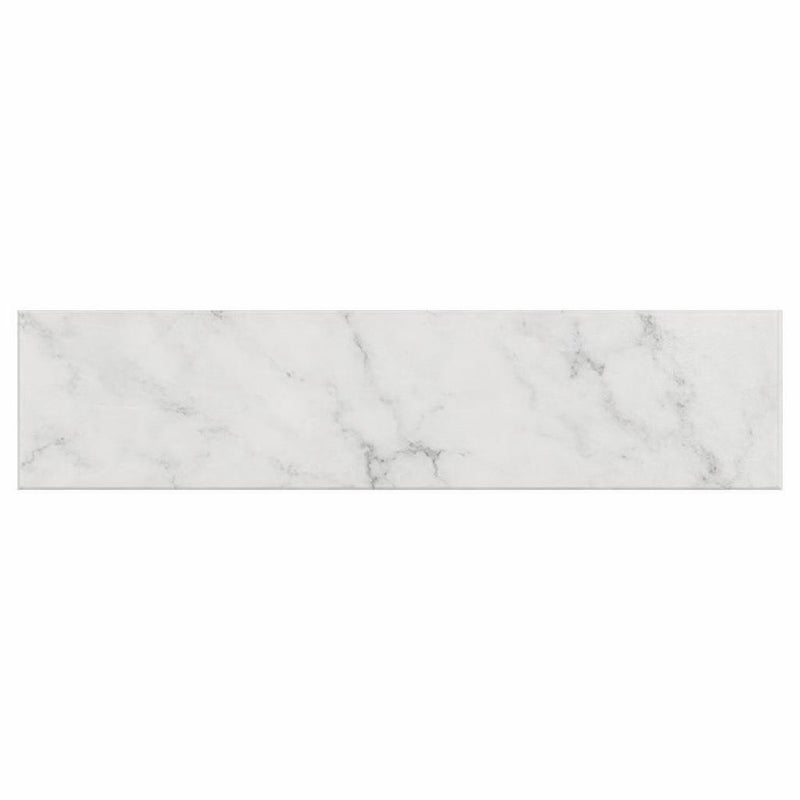Oriental White (Asian Statuary) Oriental White Marble 2x8 Polished / Honed Tile
