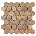Noce (Antalya) Travertine 2x2 Tumbled Travertine Hexagon Mosaic
