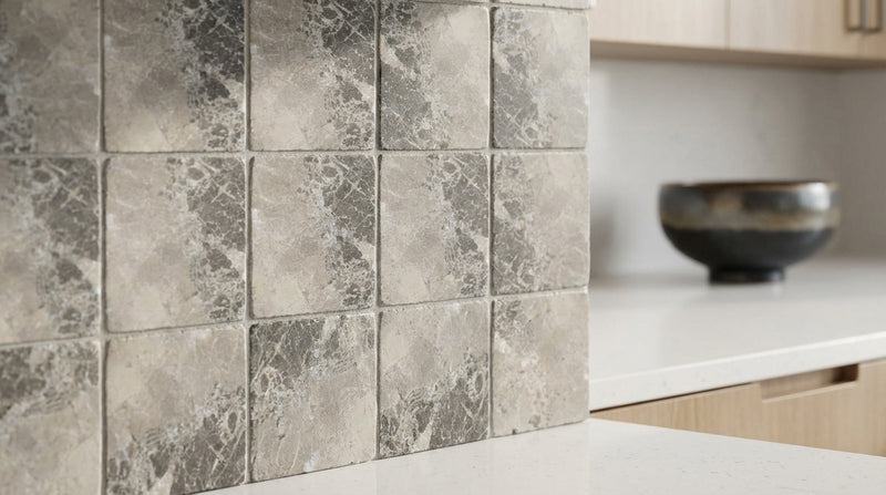 Atlantic Gray Marble 6x6 Tumbled Tile