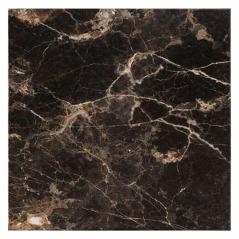 Emperador Dark (Spanish) Emperador Dark Marble 12x12 Polished Tile