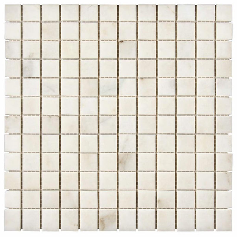 Calacatta Oliva Marble 1x1 Honed Mosaic