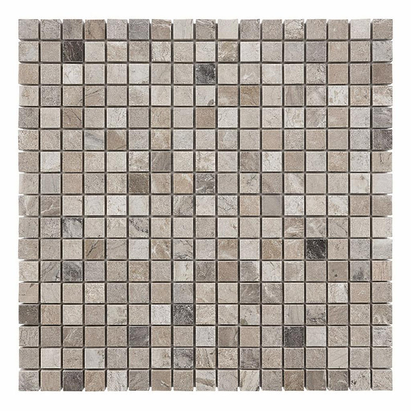 Atlantic Gray Marble 5/8x5/8 Tumbled Mosaic